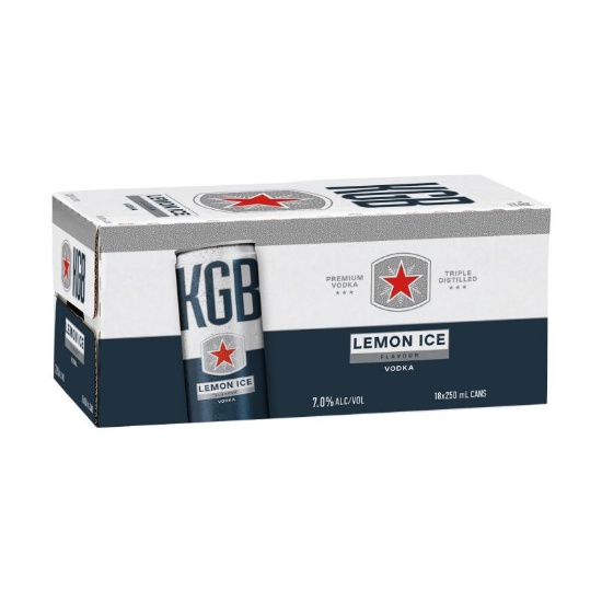 Picture of KGB Lemon Ice 7% Cans 18x250ml