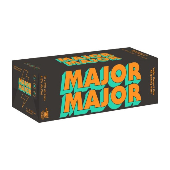 Picture of Major Major Vodka, Mango & Lime 4.8% Cans 10x320ml