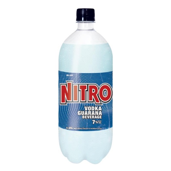 Picture of Nitro Blue Vodka Guarana Beverage 7% PET Bottle 1.25 Litre
