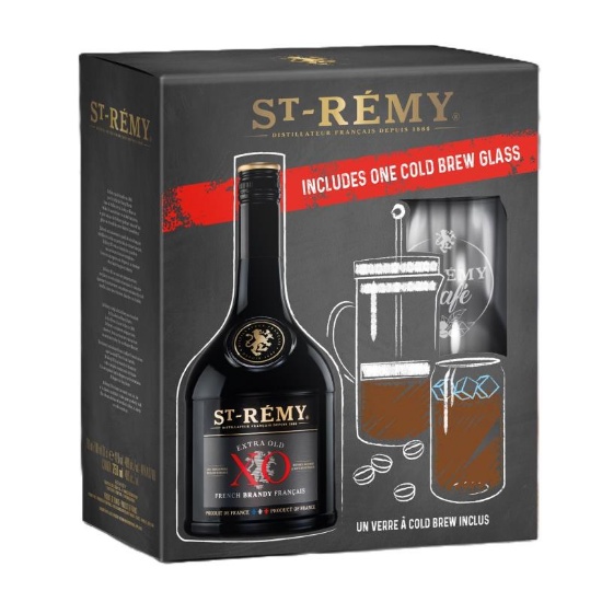 Picture of St-Rémy XO Extra Old French Brandy & Cold Brew Glass Gift Pack 700ml