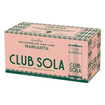 Picture of Club Sola by Batched Watermelon & Lime Margarita 5% Cans 10x250ml