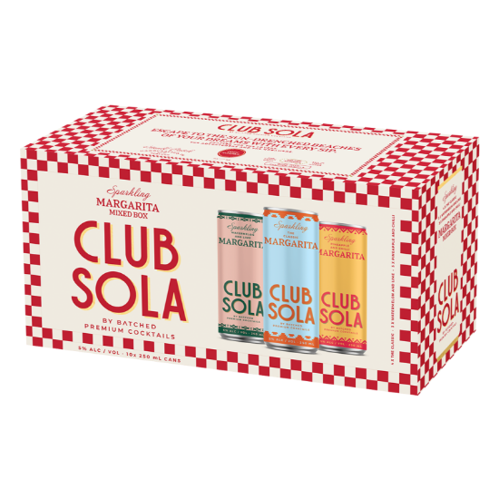 Picture of Club Sola by Batched Margarita Mixed Pack 5% Cans 10x250ml