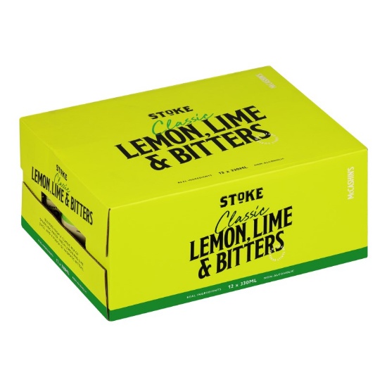 Super Liquor Stoke Classic Lemon, Lime and Bitters NonAlcoholic Cans 12x330ml