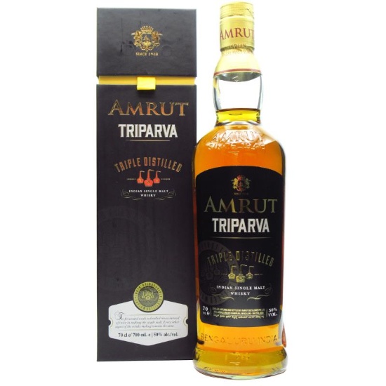 Picture of Amrut Triparva Triple Distilled Indian Single Malt Whisky 700ml