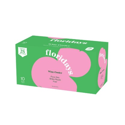 Picture of Floridays Wine Cooler Pinot Gris White Peach Pear 5% Cans 10x250ml