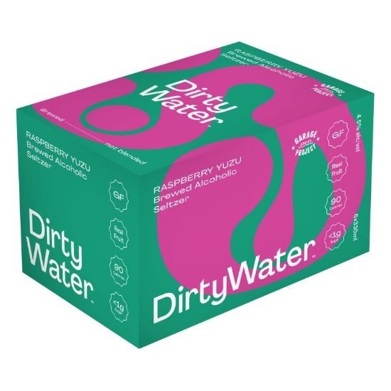 Picture of Garage Project Dirty Water Seltzer Raspberry Yuzu 4.5% Cans 6x330ml