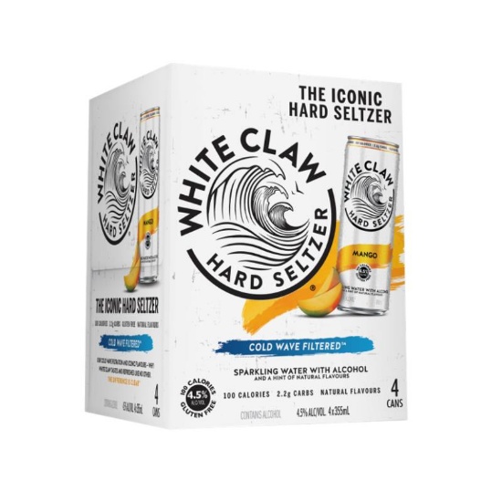Picture of White Claw Hard Seltzer Mango 4.5% Cans 4x355ml
