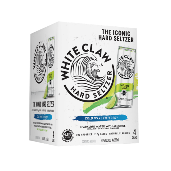 Picture of White Claw Hard Seltzer Natural Lime 4.5% Cans 4x355ml