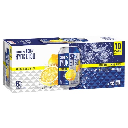 Picture of Kirin Hyoketsu Lemon Vodka Soda 6% Cans 10x330ml