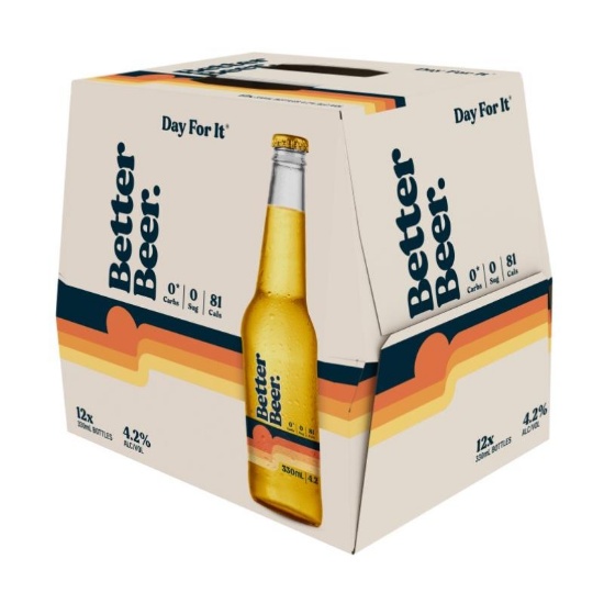 Picture of Better Beer Day For It Zero Carb Zero Sugar Bottles 12x330ml
