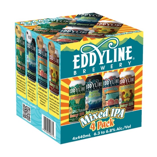 Picture of Eddyline Mixed IPA 4 Pack Cans 4x440ml