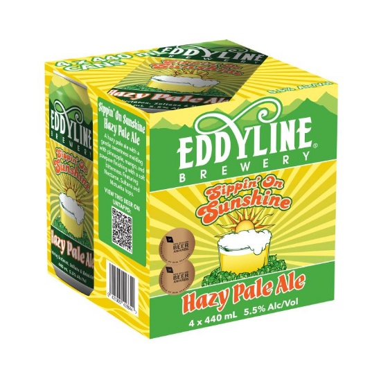 Picture of Eddyline Sippin' On Sunshine Hazy Pale Ale Cans 4x440ml