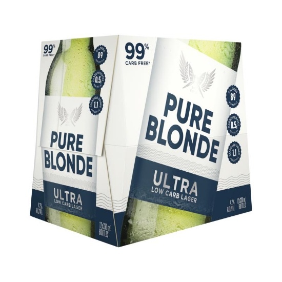 Picture of Pure Blonde Ultra Low Carb Lager Bottles 12x330ml