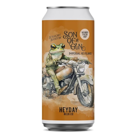 Picture of Heyday Beer Co. Son of a Gun Waimea Fresh Hop Imperial NZ Pilsner Can 440ml