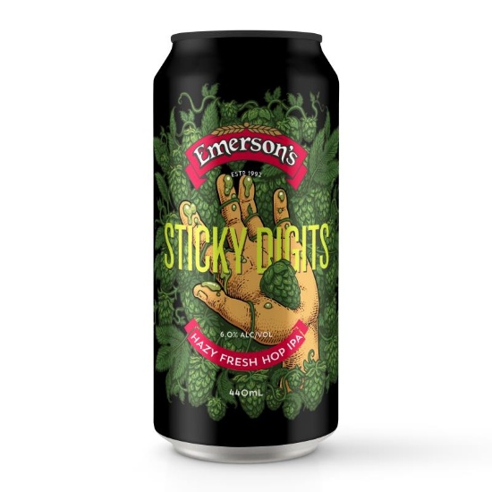 Picture of Emerson's Sticky Digits Hazy Fresh Hop IPA Can 440ml