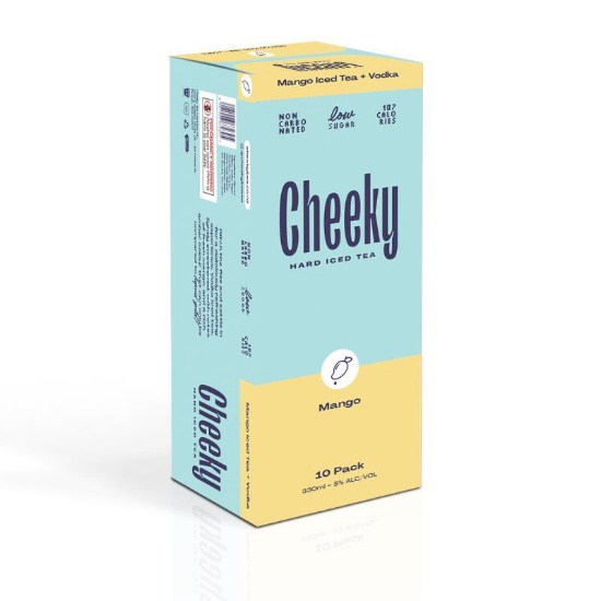 Picture of Cheeky Hard Iced Tea Mango 5% Cans 10x330ml