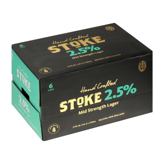 Picture of Stoke 2.5% Mid Strength Lager Cans 6x330ml