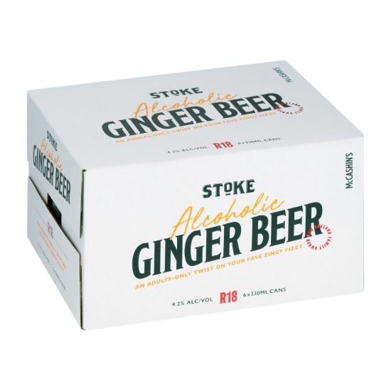 Picture of Stoke Alcoholic Ginger Beer Cans 6x330ml