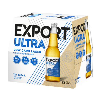 Show details for Export Ultra Low Carb Lager Bottles 12x330ml Picture of Export Ultra Low Carb Lager Bottles 12x330ml