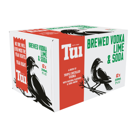 Picture of Tui Vodka Lime & Soda 7% Cans 12x250ml