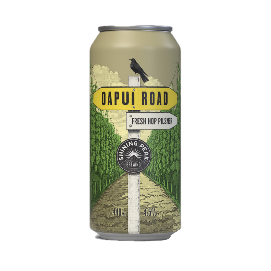 Picture of Shining Peak Brewing Oapui Road Fresh Hop Pilsner Cans 440ml