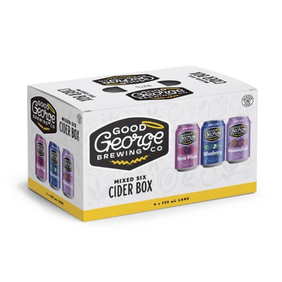 Picture of Good George Mixed Six Cider Box Cans 6x330ml