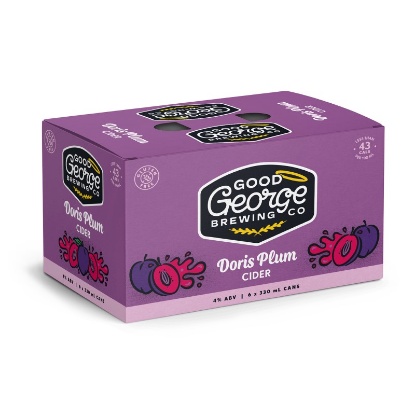 Picture of Good George Doris Plum Cider Cans 6x330ml