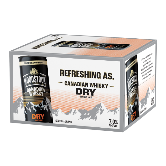 Picture of Woodstock Canadian Whisky Dry Ginger Ale 7% Cans 12x250ml