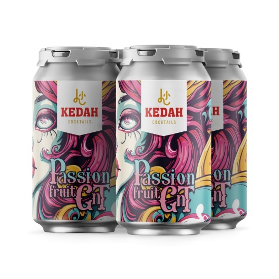 Picture of Kedah Cocktails Passionfruit GnT 5% Cans 4x330ml