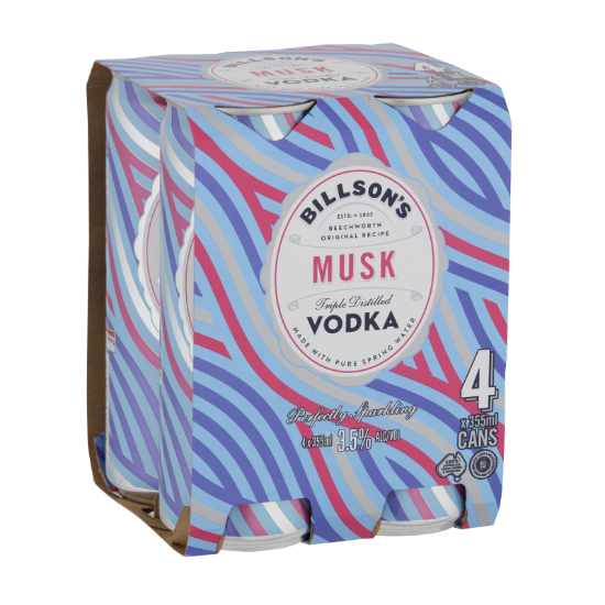 Picture of Billson's Vodka with Musk 3.5% Cans 4x355ml