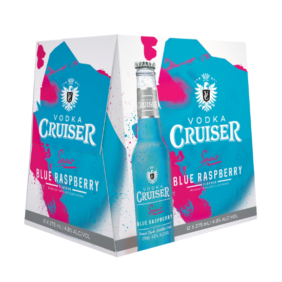 Picture of Cruiser Sour Blue Raspberry 4.8% Bottles 12x275ml