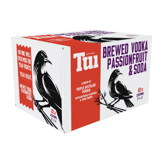 Picture of Tui Vodka Passionfruit & Soda 7% Cans 12x250ml