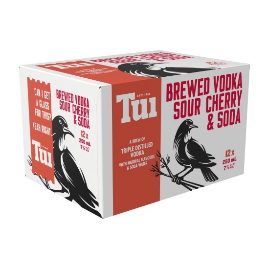 Picture of Tui Vodka Sour Cherry & Soda 7% Cans 12x250ml