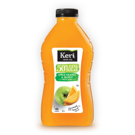 Picture of Keri 50% Less Sugar Apple, Orange & Mango PET Bottle 1 Litre