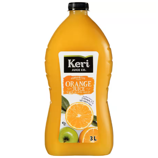 Picture of Keri Favourites Orange Juice Apple Base PET Bottle 3 Litre