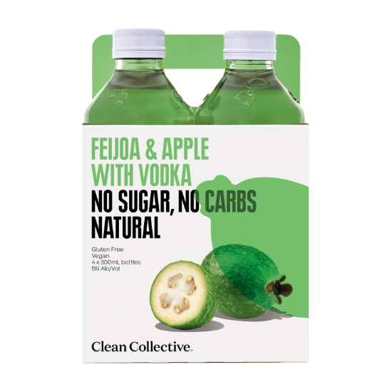 Picture of Clean Collective Feijoa & Apple with Vodka 5% Bottles 4x300ml