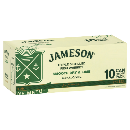 Picture of Jameson Smooth Dry & Lime 4.8% Cans 10x375ml