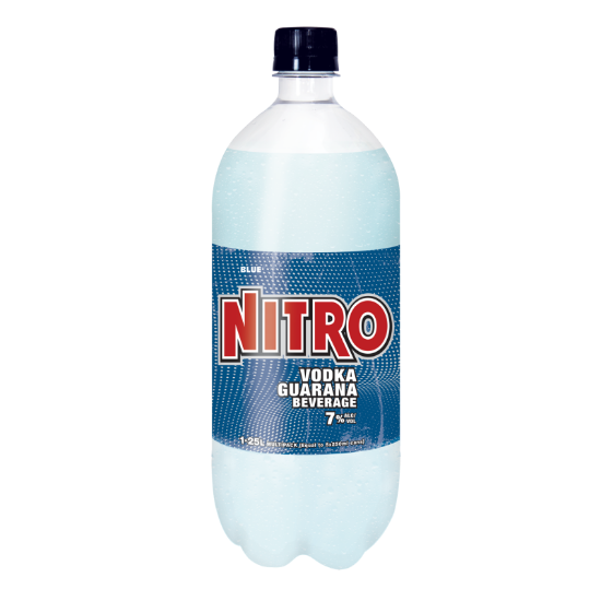 Picture of Nitro Blue Vodka Guarana Beverage 7% PET Bottle 1.25 Litre