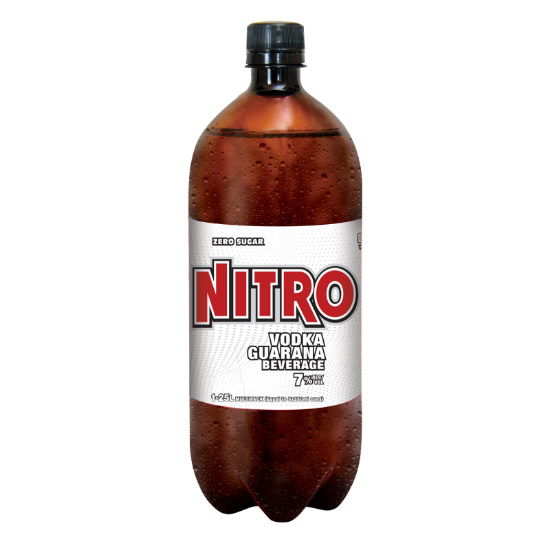 Picture of Nitro Zero Sugar Vodka Guarana Beverage 7% PET Bottle 1.25 Litre