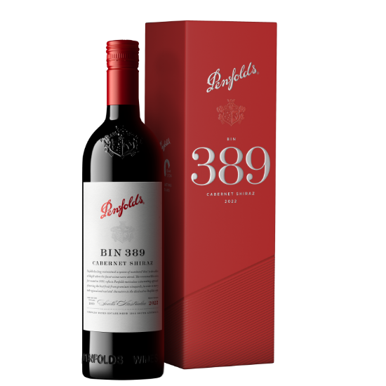 Picture of Penfolds Bin 389 Cabernet Sauvignon Shiraz 2022 Gift Box 750ml