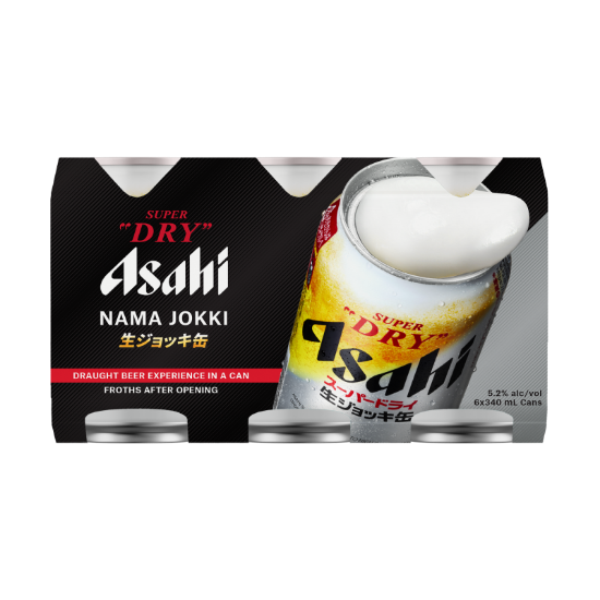 Picture of Asahi Super Dry Nama Jokki Cans 6x340ml