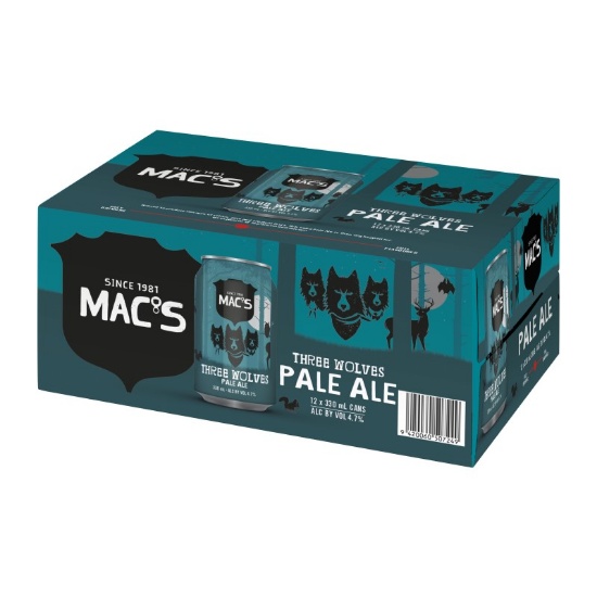 Picture of Mac's Three Wolves Pale Ale Cans 12x330ml