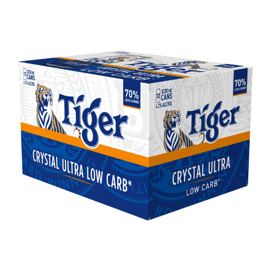 Picture of Tiger Crystal Ultra Low Carb Cans 12x330ml