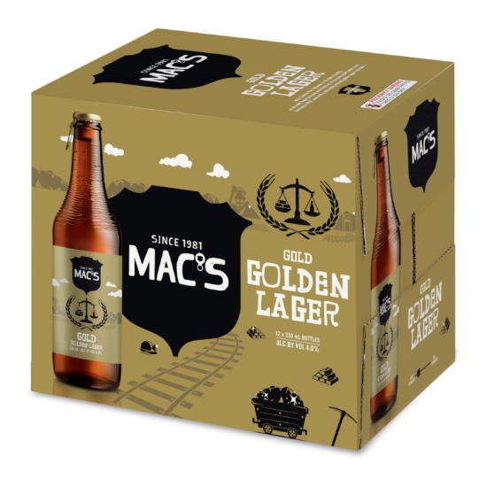 Picture of Mac's Gold Golden Lager Bottles 12x330ml