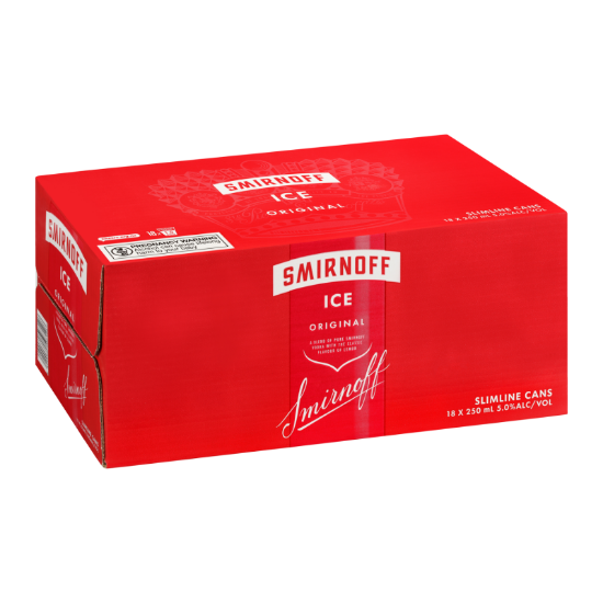 Picture of Smirnoff Ice Original 5% Cans 18x250ml