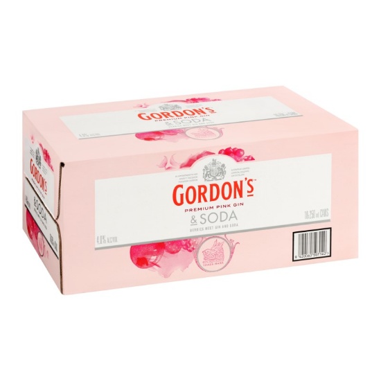 Picture of Gordon's Premium Pink Gin & Soda 4% Cans 18x250ml