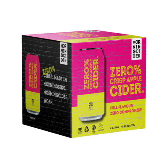 Picture of Morningcider Zero% Crisp Apple Cider Cans 4x330ml