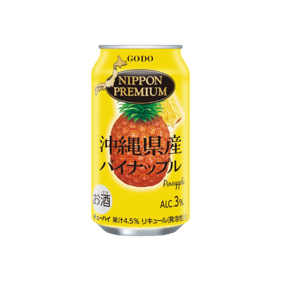 Picture of Godo Nippon Premium Okinawa Pineapple Chuhai 3% Can 350ml