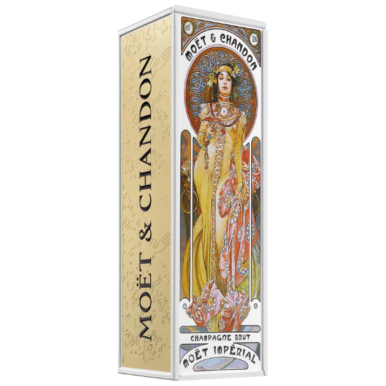 Picture of Moët & Chandon Impérial Limited Edition Alphonse Mucha Woman in Gold 750ml