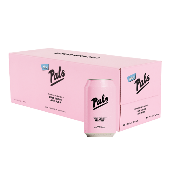 Picture of Pals Vodka, Pink Lemon & Soda 5% Cans 10x330ml